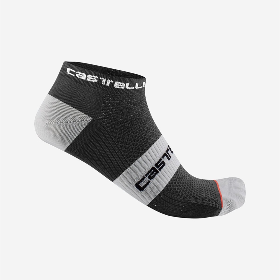 Black White Men Castelli LOWBOY 2 Socks | MVUX-74105