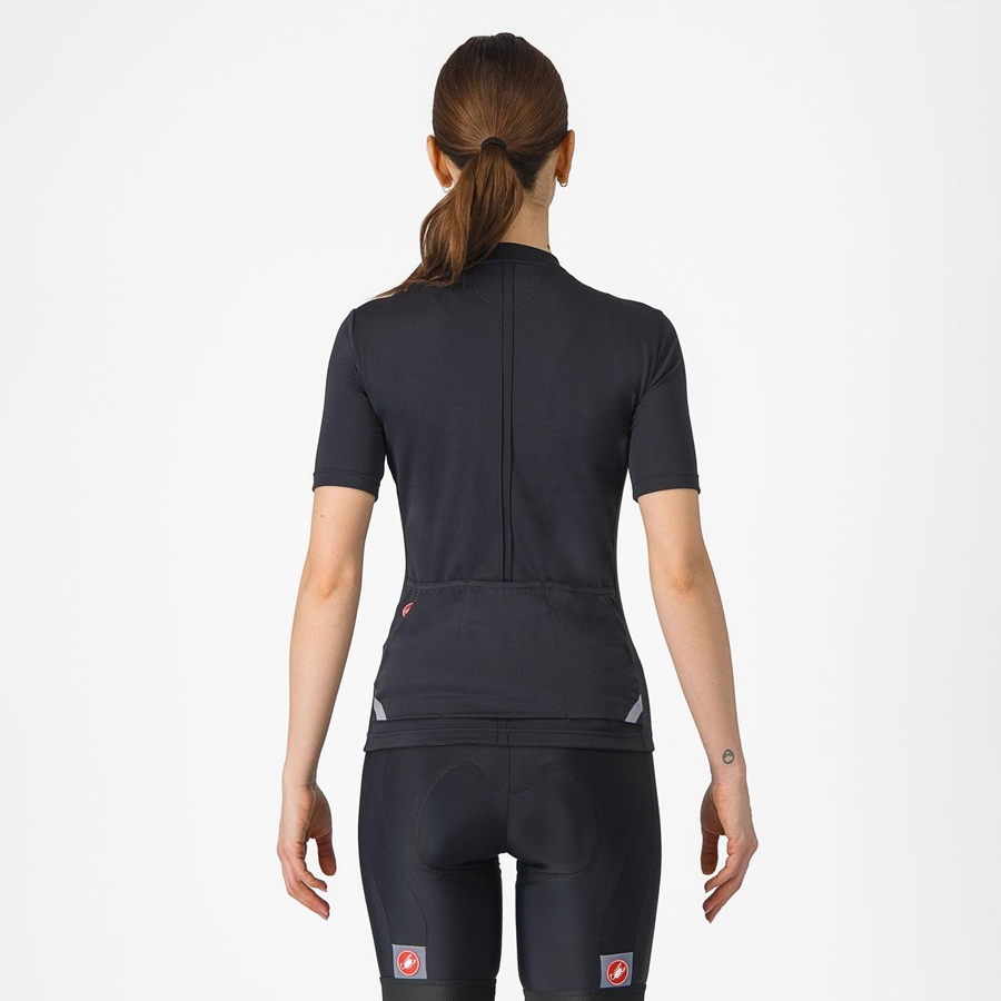 Black Women Castelli ANIMA 4 Jersey | EAFH-80314