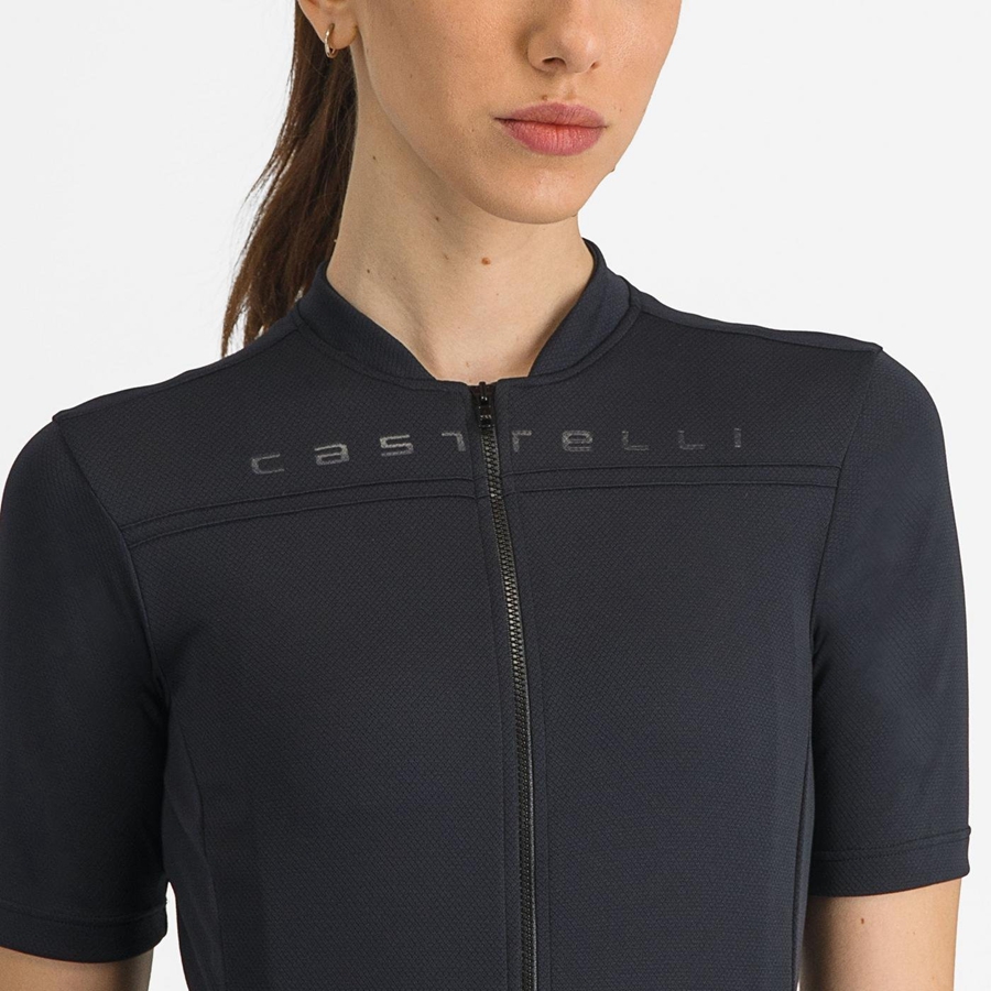 Black Women Castelli ANIMA 4 Jersey | EAFH-80314