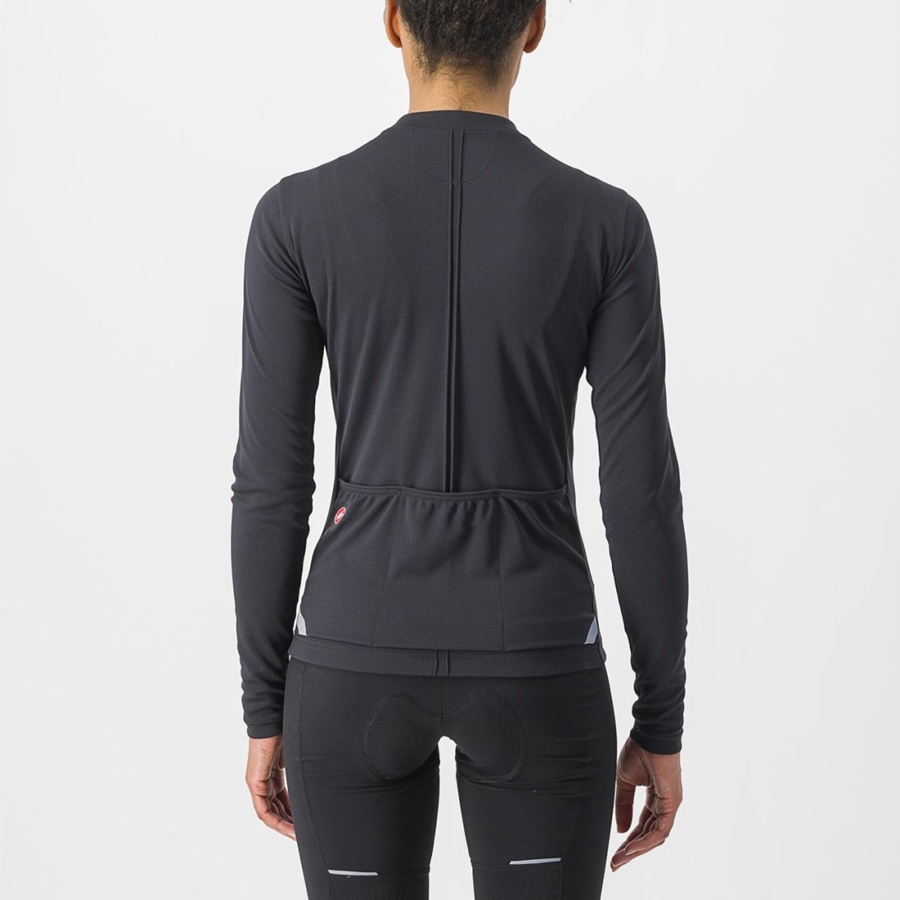 Black Women Castelli ANIMA 4 LONG SLEEVE Jersey | OLSV-93150