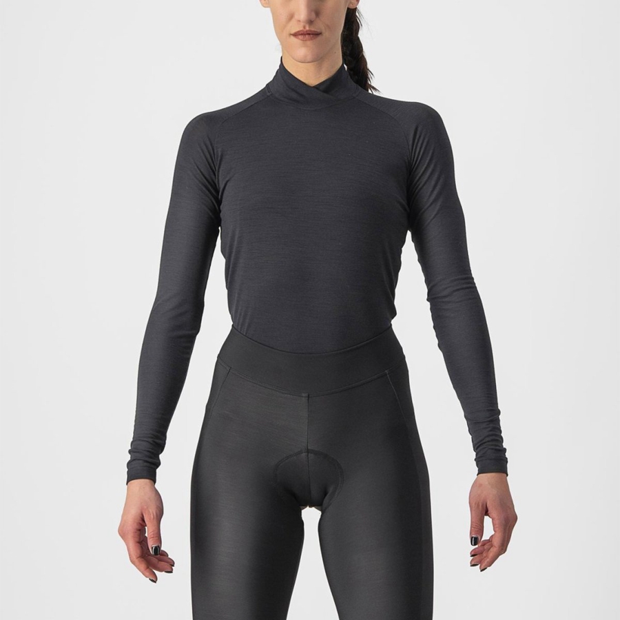 Black Women Castelli BANDITO WOOL W LS Base Layer | EYJA-04278