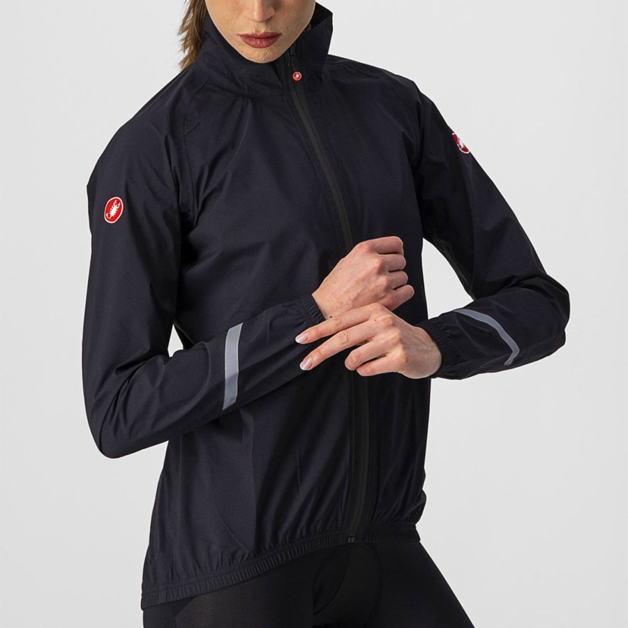 Black Women Castelli EMERGENCY 2 W RAIN Protection | SQLI-83619