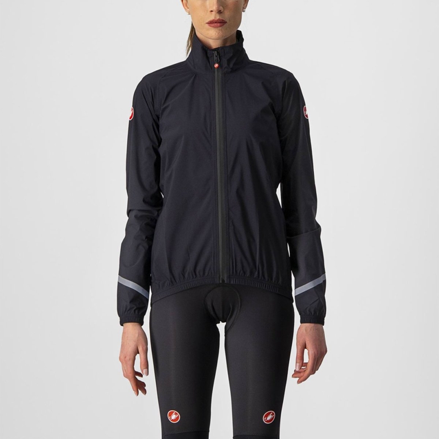 Black Women Castelli EMERGENCY 2 W RAIN Protection | SQLI-83619