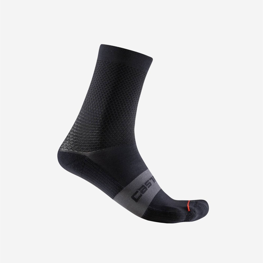 Black Women Castelli ESPRESSO W 12 Socks | IWFK-91862