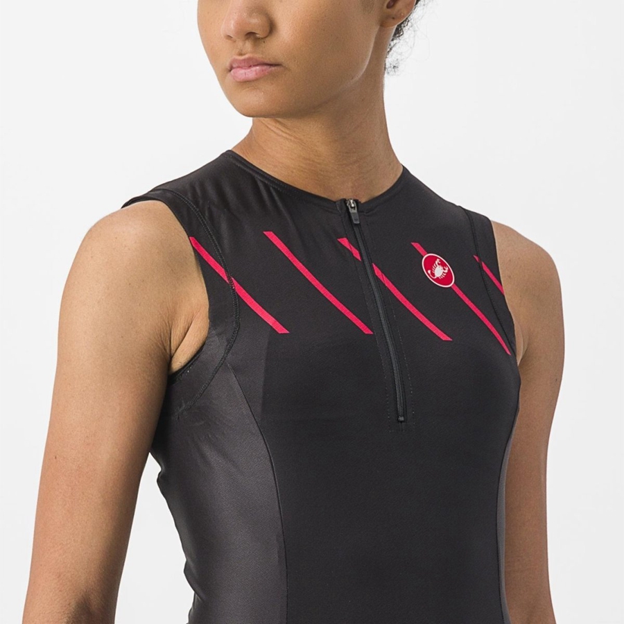 Black Women Castelli FREE 2 W TRI SINGLET Suits | JVGE-45376