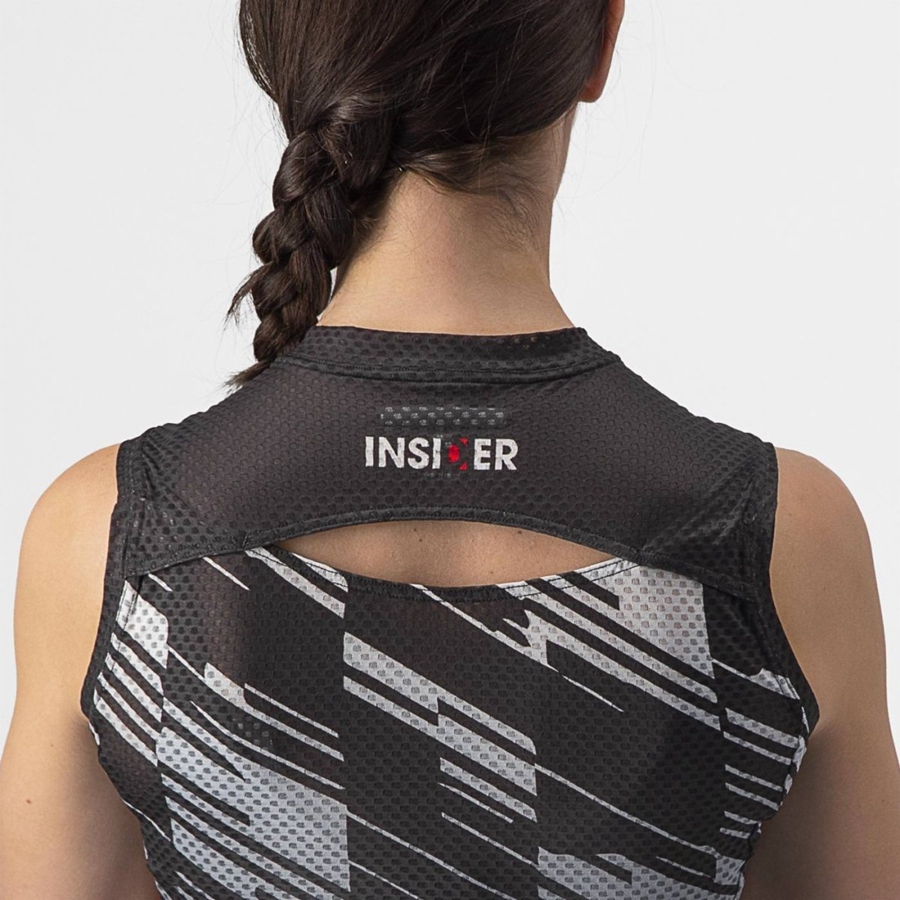 Black Women Castelli INSIDER W SLEEVELESS Jersey | HSZB-50237