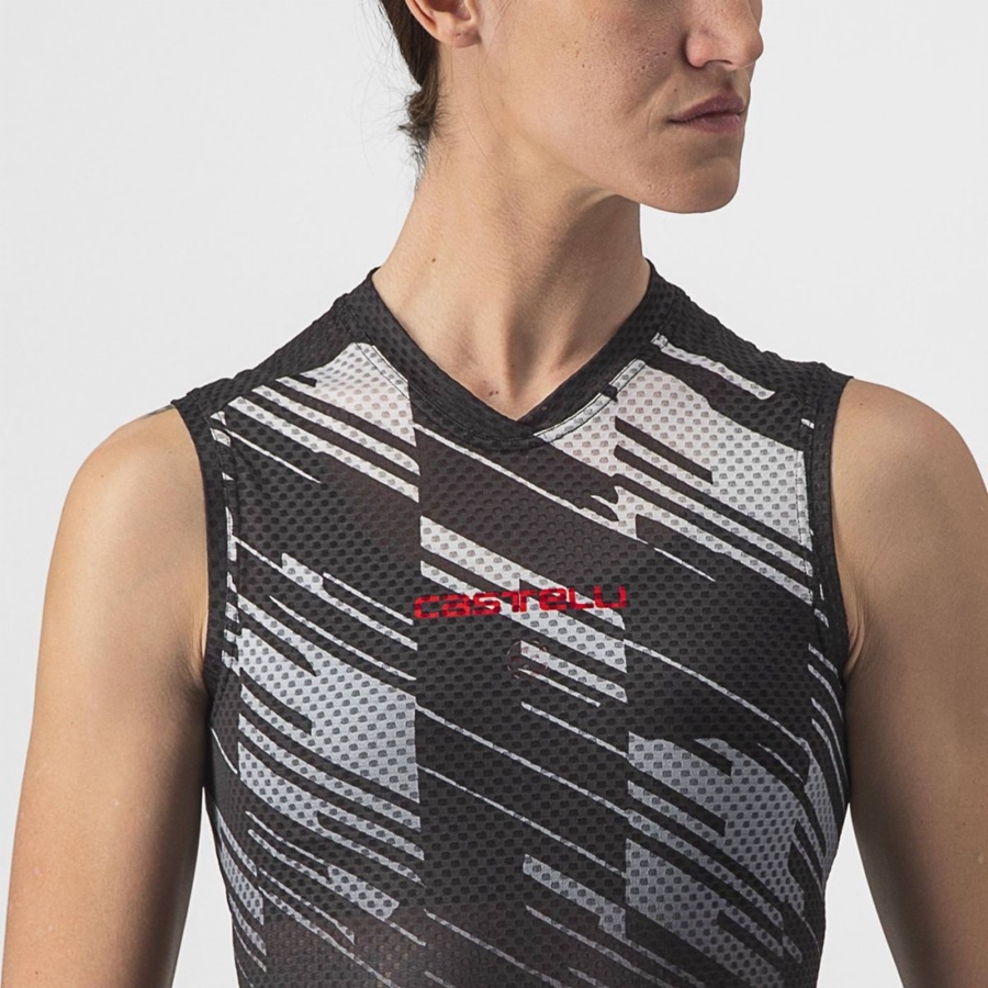 Black Women Castelli INSIDER W SLEEVELESS Jersey | HSZB-50237