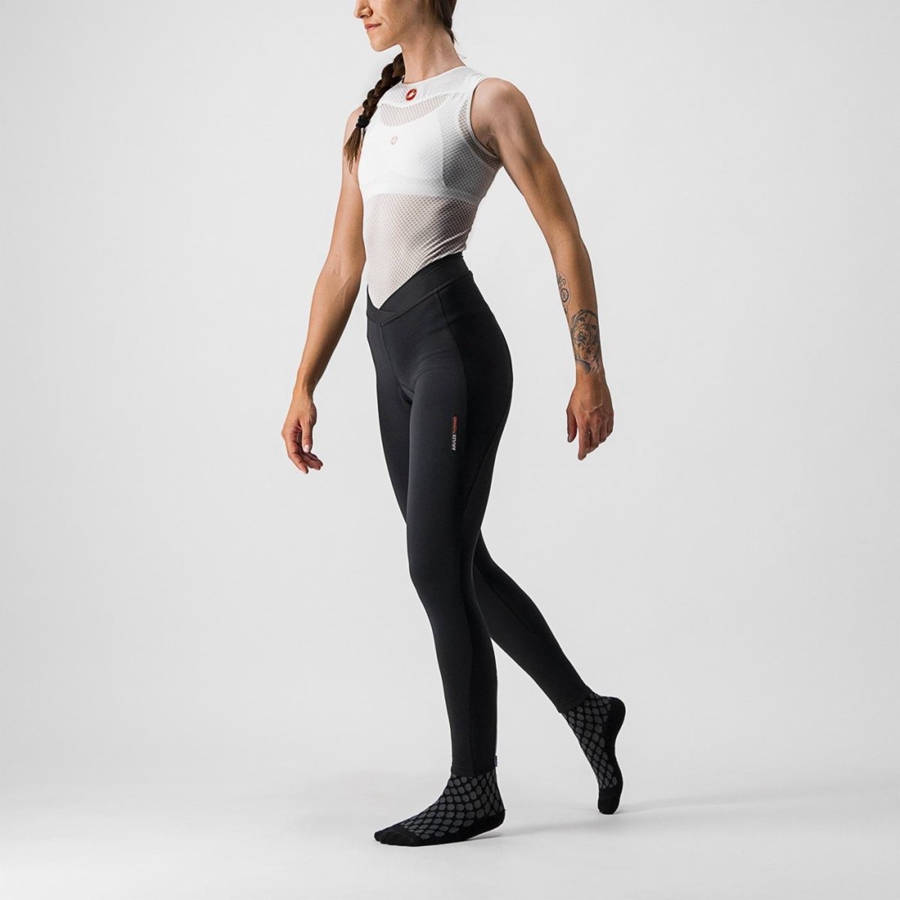 Black Women Castelli MENO WIND W Leggings | JHQW-58264