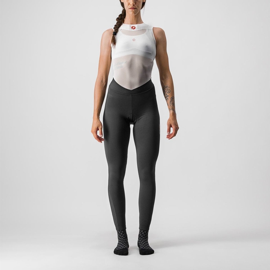 Black Women Castelli MENO WIND W Leggings | JHQW-58264