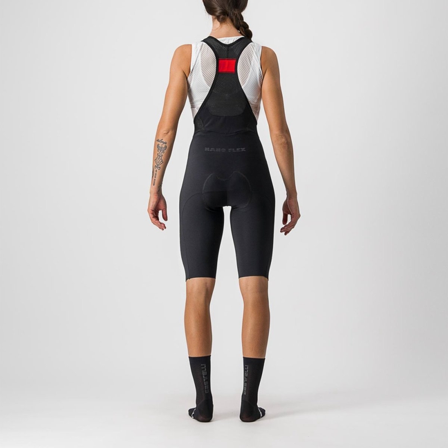 Black Women Castelli OMLOOP NANO W Bib Shorts | LDSN-62478