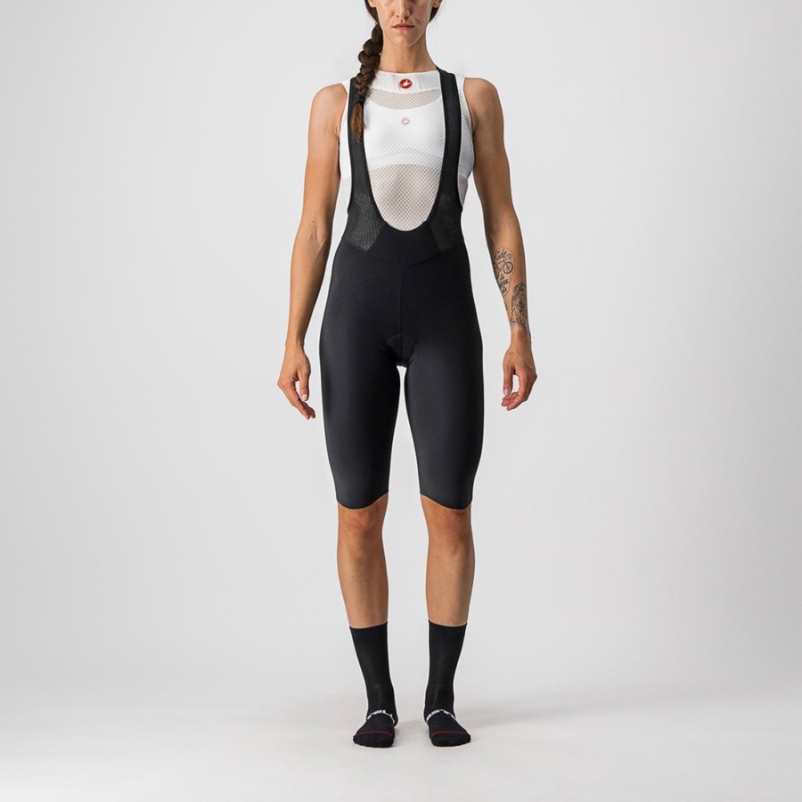 Black Women Castelli OMLOOP NANO W Bib Shorts | LDSN-62478