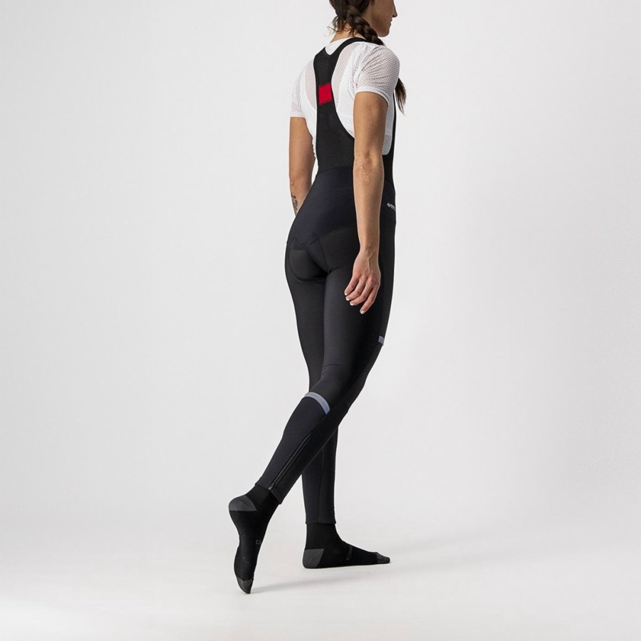 Black Women Castelli POLARE W Bib Tights | ZRNE-84693