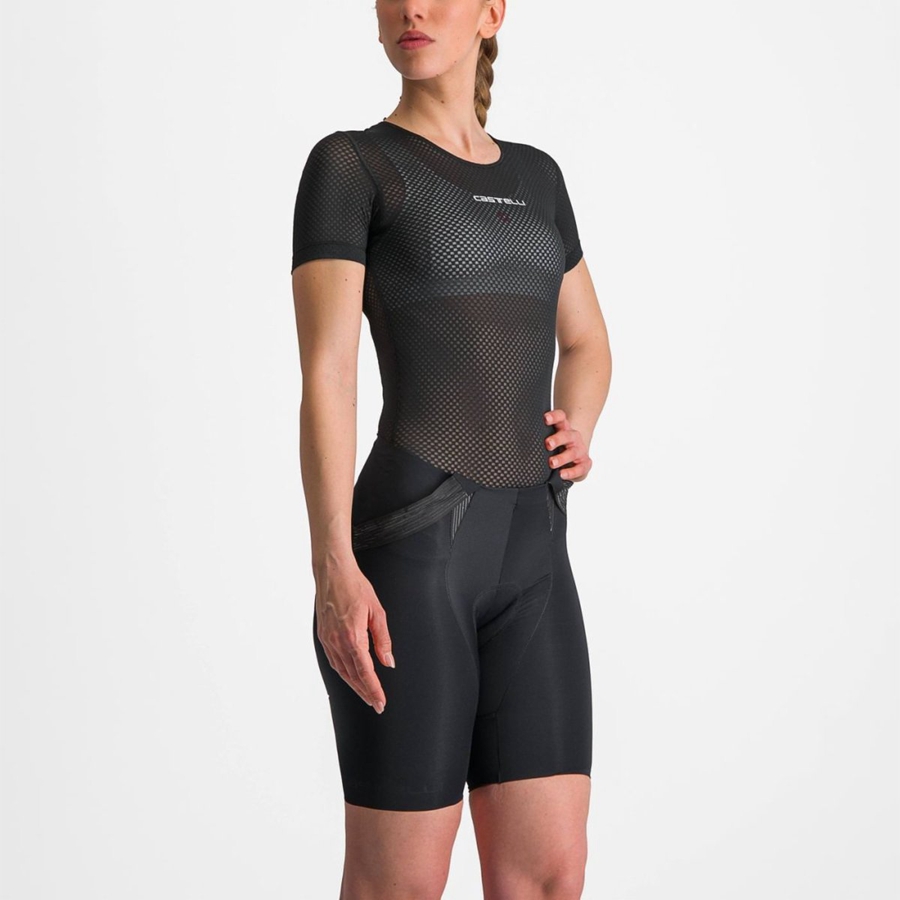 Black Women Castelli PRO MESH W SHORT SLEEVE Base Layer | WNIH-09263