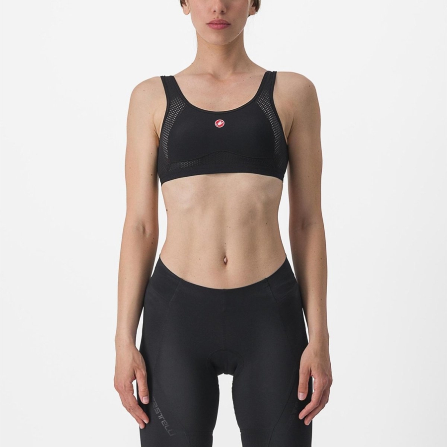 Black Women Castelli ROSSO CORSA BRA Base Layer | VABG-45089