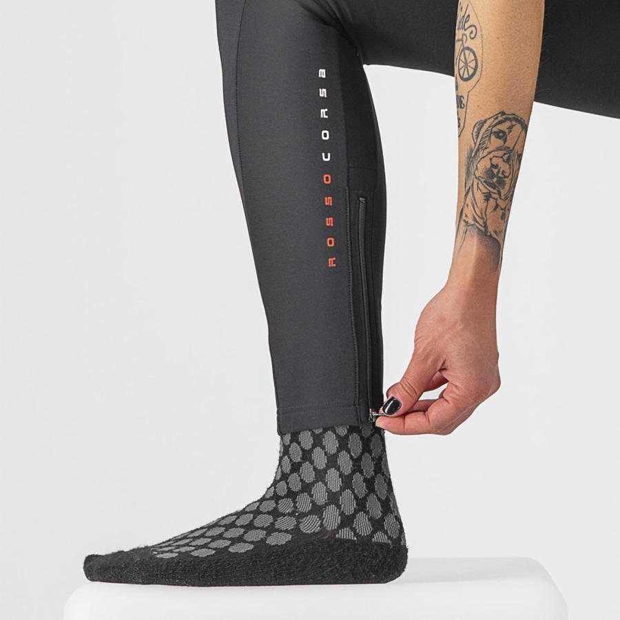 Black Women Castelli SORPASSO RoS W Bib Tights | UFOT-61023