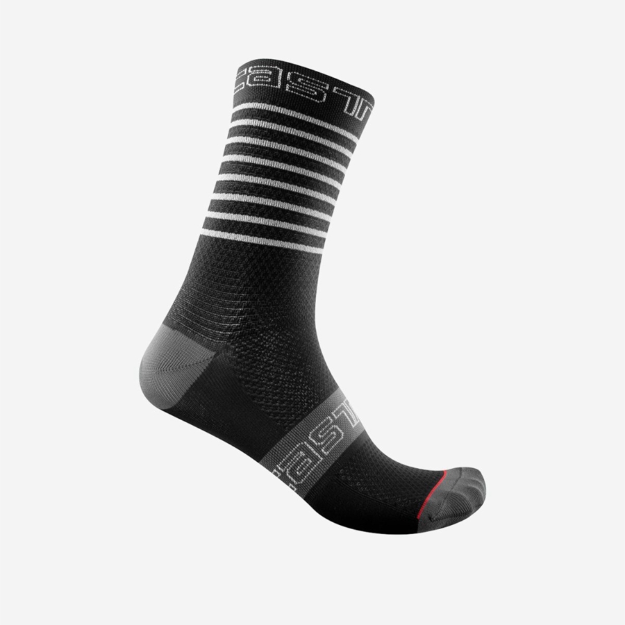 Black Women Castelli SUPERLEGGERA W 12 Socks | XSFI-16035