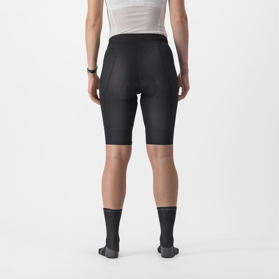 Black Women Castelli TRAIL W LINER Shorts | FECK-84659