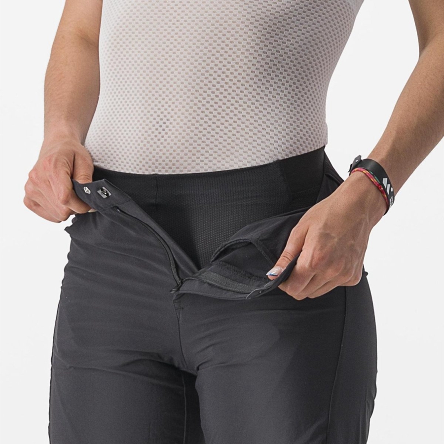 Black Women Castelli TRAIL W LINER Shorts | FECK-84659