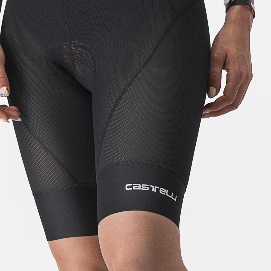 Black Women Castelli TRAIL W LINER Shorts | FECK-84659