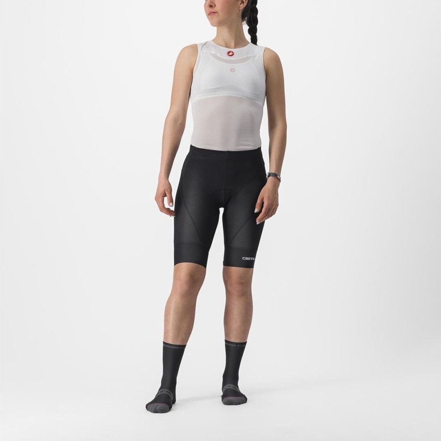 Black Women Castelli TRAIL W LINER Shorts | FECK-84659