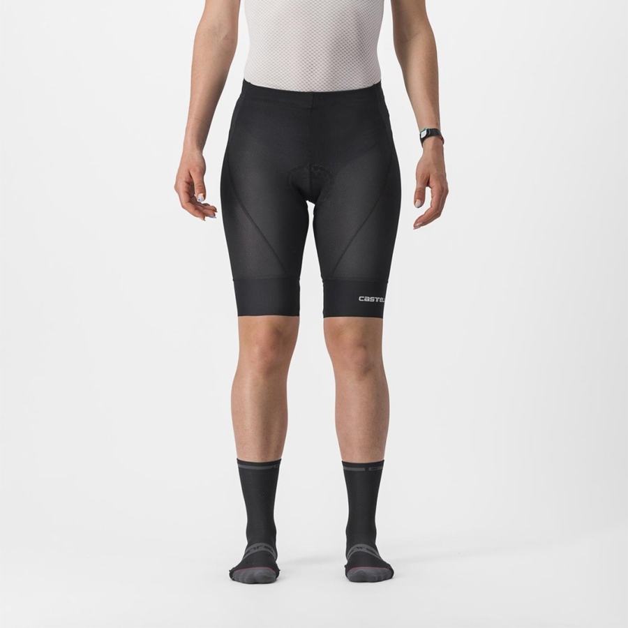 Black Women Castelli TRAIL W LINER Shorts | FECK-84659