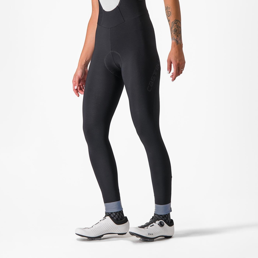 Black Women Castelli TUTTO NANO W Bib Tights | ROYW-40597