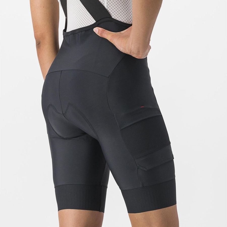 Black Women Castelli UNLIMITED CARGO W Bib Shorts | GBLD-84921