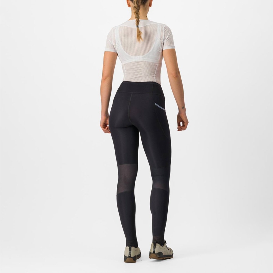 Black Women Castelli UNLIMITED TRAIL W Leggings | ZSDN-58702