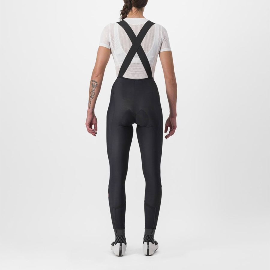 Black / Black Women Castelli VELOCISSIMA DT Bib Tights | UVOZ-42913