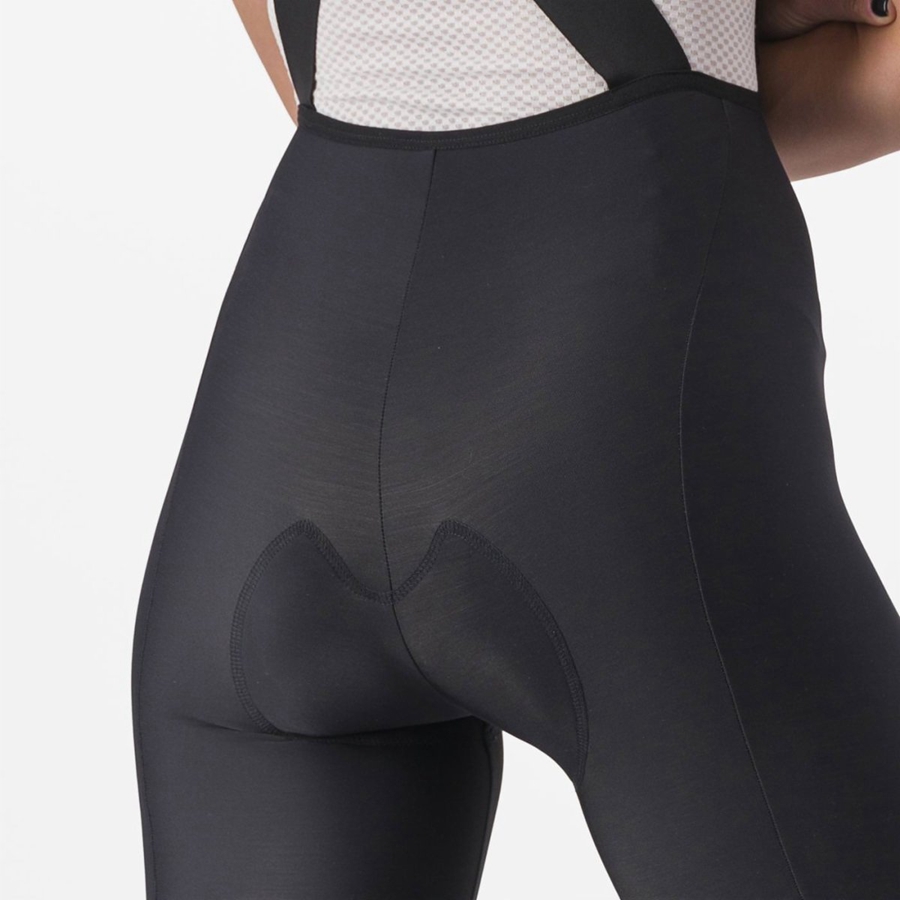 Black / Black Women Castelli VELOCISSIMA DT Bib Tights | UVOZ-42913