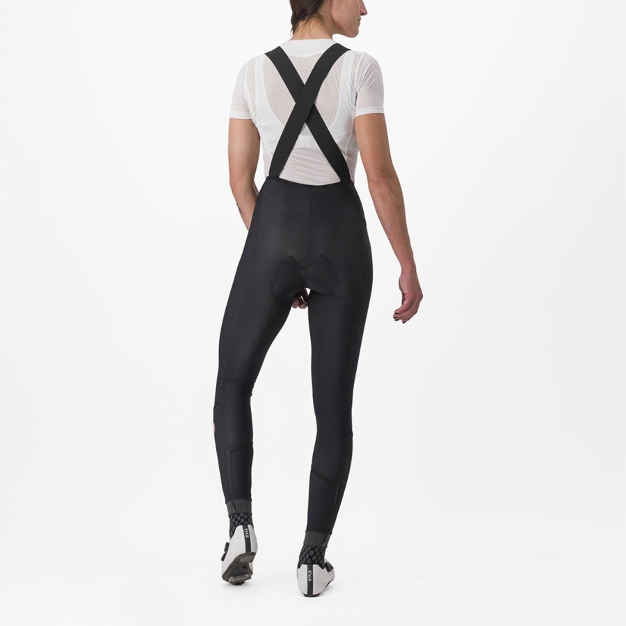 Black / Black Women Castelli VELOCISSIMA DT Bib Tights | UVOZ-42913