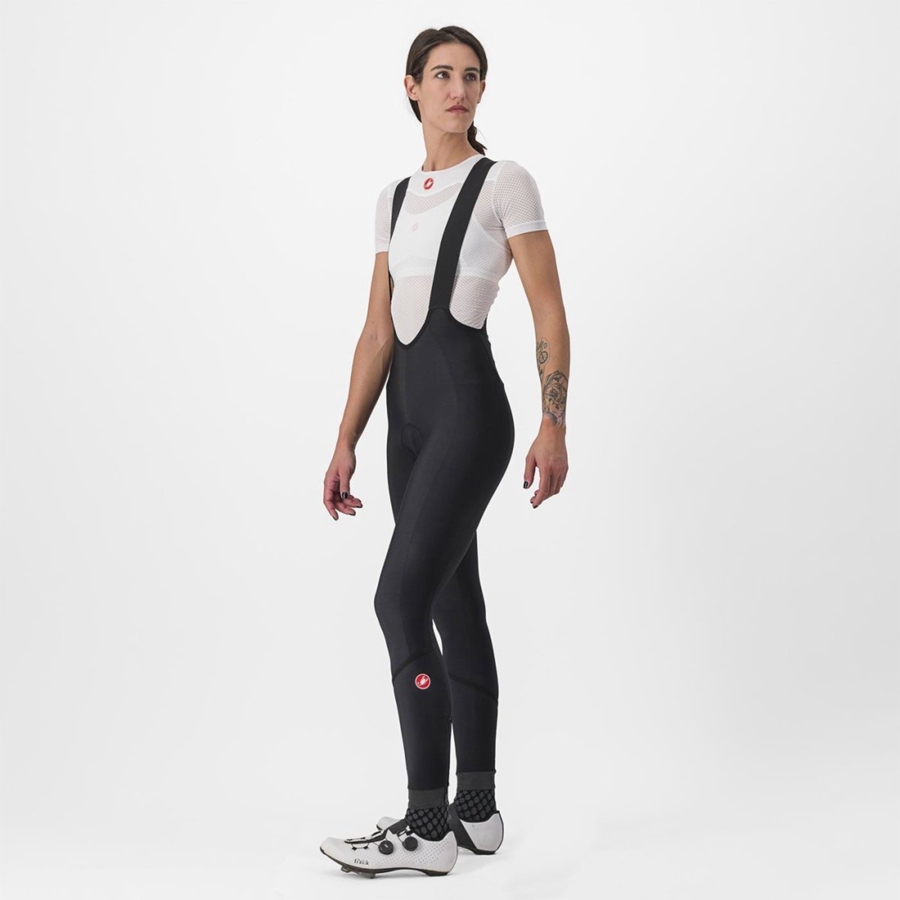 Black / Black Women Castelli VELOCISSIMA DT Bib Tights | UVOZ-42913