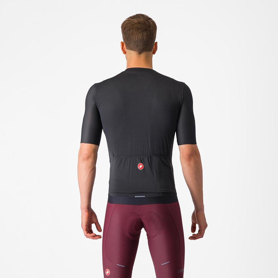 Black / Dark Grey Men Castelli ESPRESSO Jersey | DAUH-52930