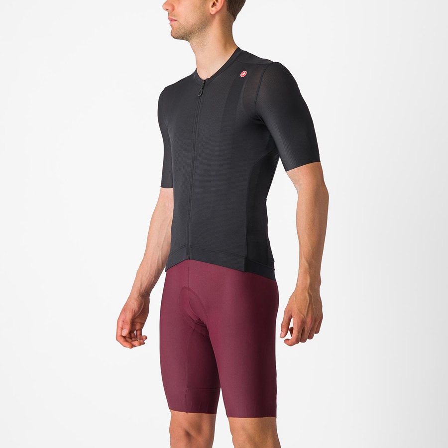 Black / Dark Grey Men Castelli ESPRESSO Jersey | DAUH-52930