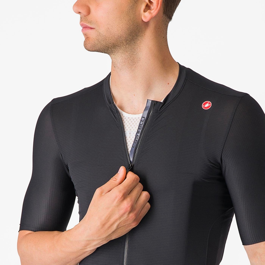 Black / Dark Grey Men Castelli ESPRESSO Jersey | DAUH-52930