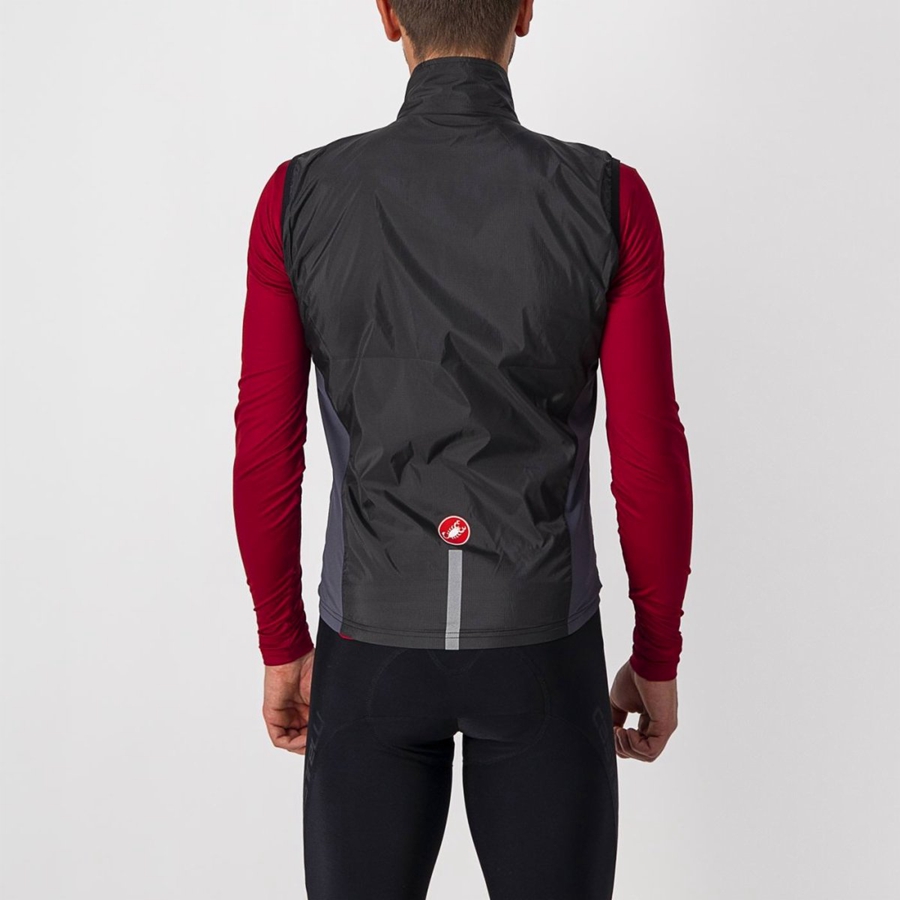 Black / Dark Grey Men Castelli SQUADRA STRETCH Vest | UEQZ-56092