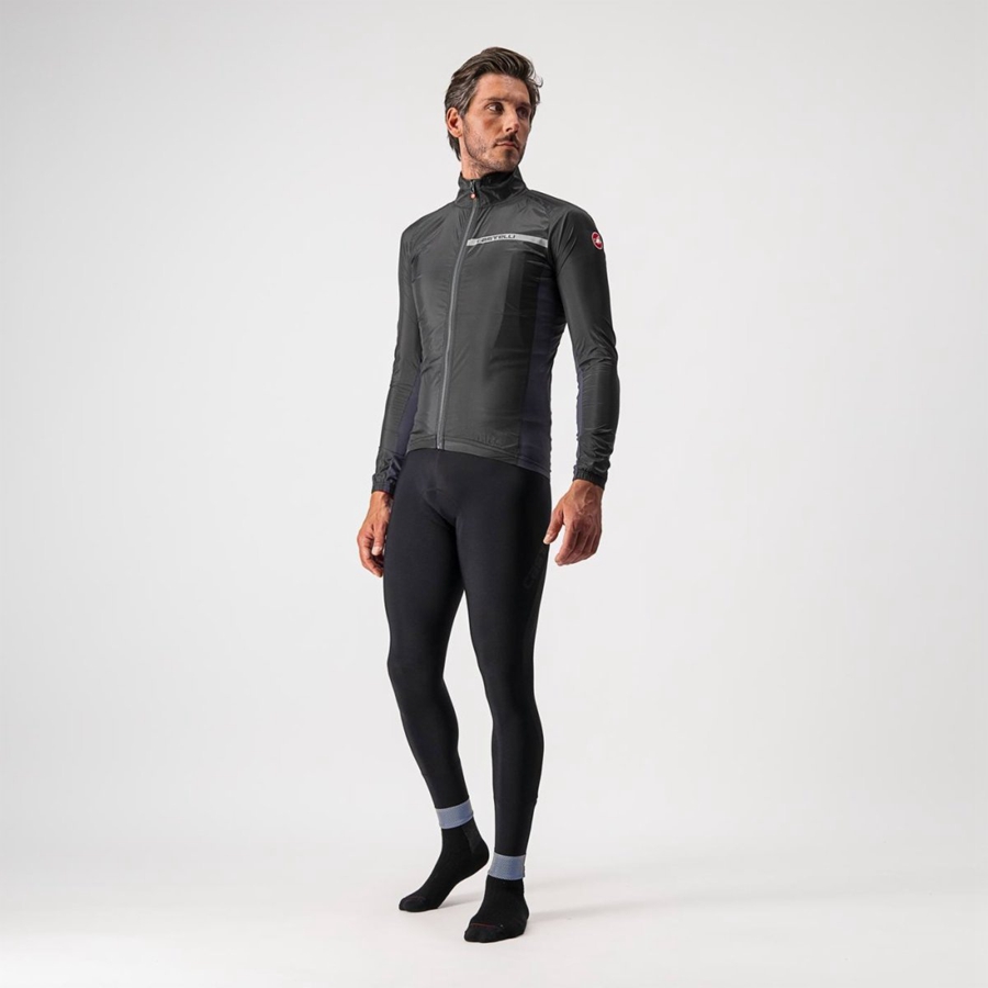 Black / Dark Grey Men Castelli SQUADRA STRETCH Protection | HOYI-94308