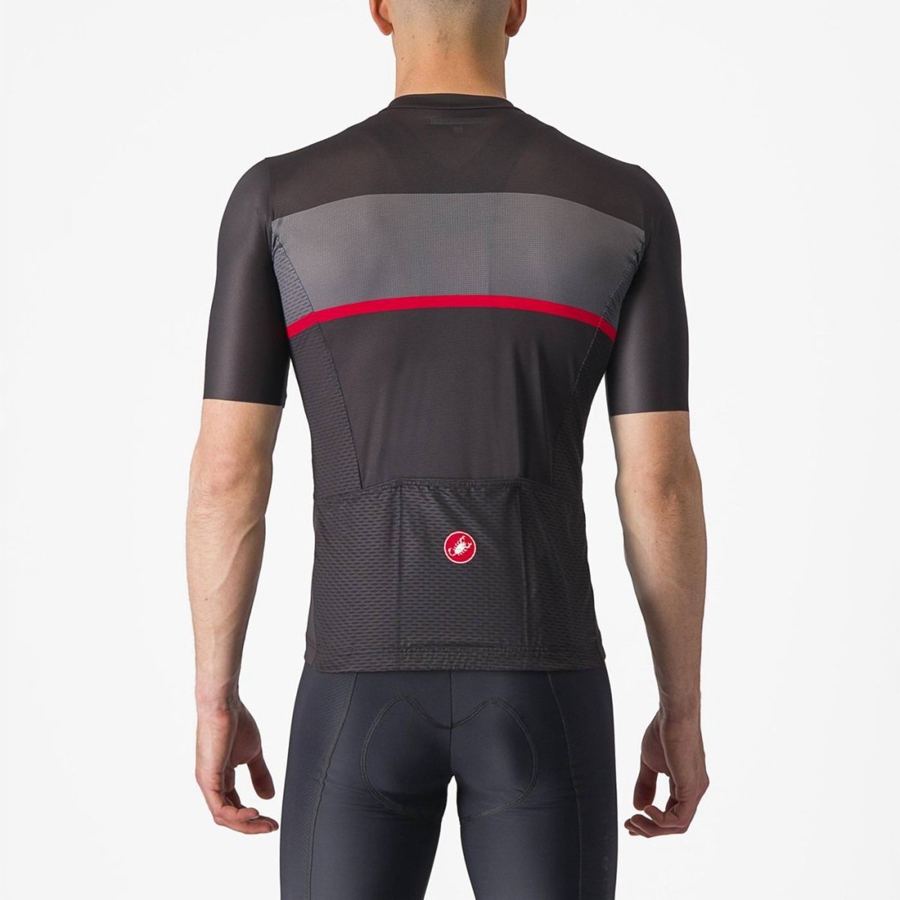 Black / Dark Grey / Red Men Castelli TRADIZIONE Jersey | XYDQ-34278