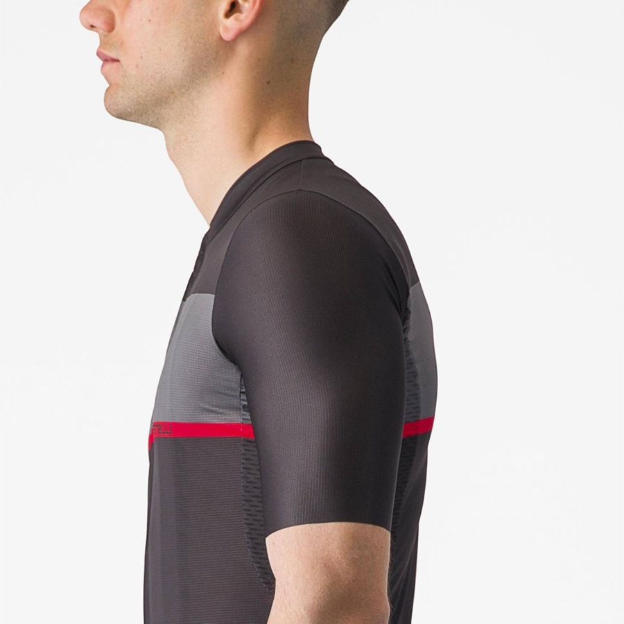 Black / Dark Grey / Red Men Castelli TRADIZIONE Jersey | XYDQ-34278