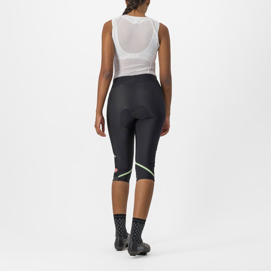 Black / Mint / Black Women Castelli VELOCISSIMA THERMAL KNICKER Leggings | MLJQ-30279