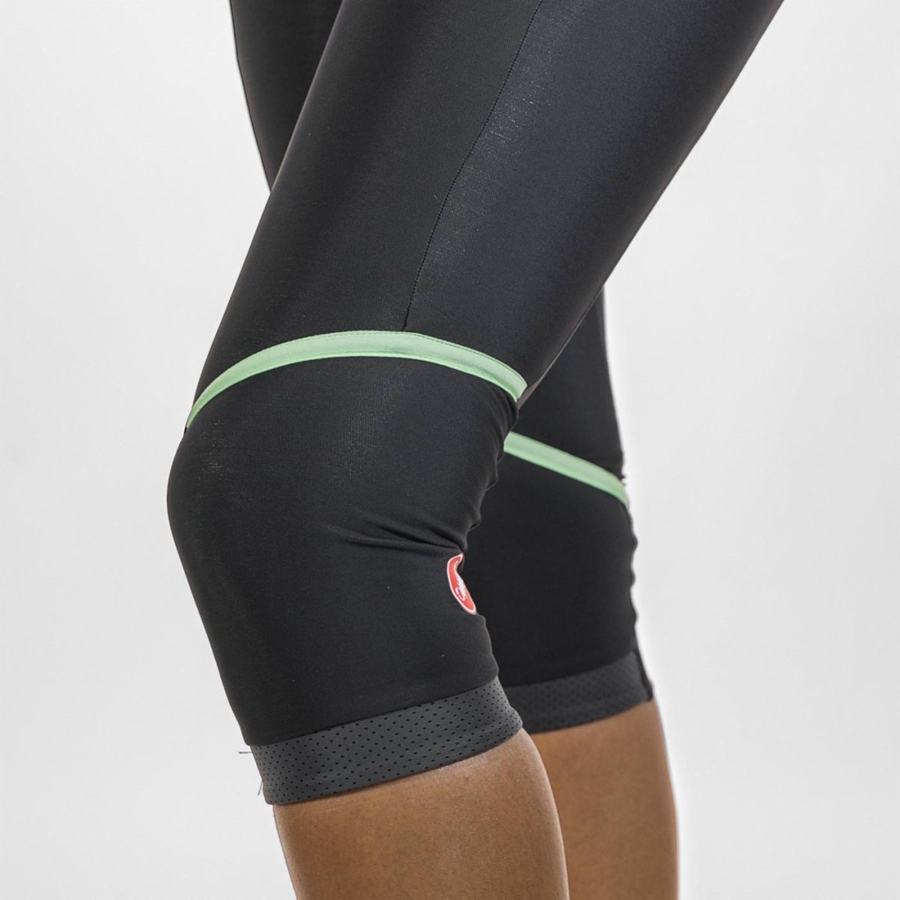 Black / Mint / Black Women Castelli VELOCISSIMA THERMAL KNICKER Leggings | MLJQ-30279