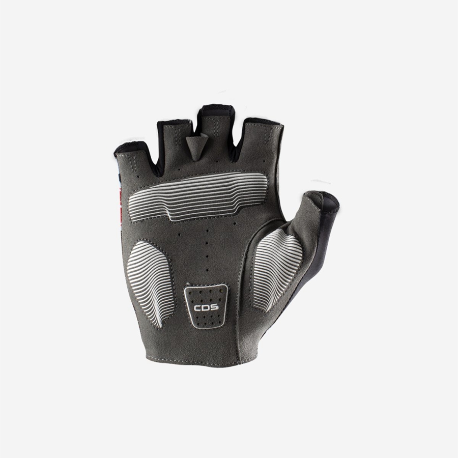 Black / Silver Men Castelli COMPETIZIONE 2 Gloves | QIBZ-58760