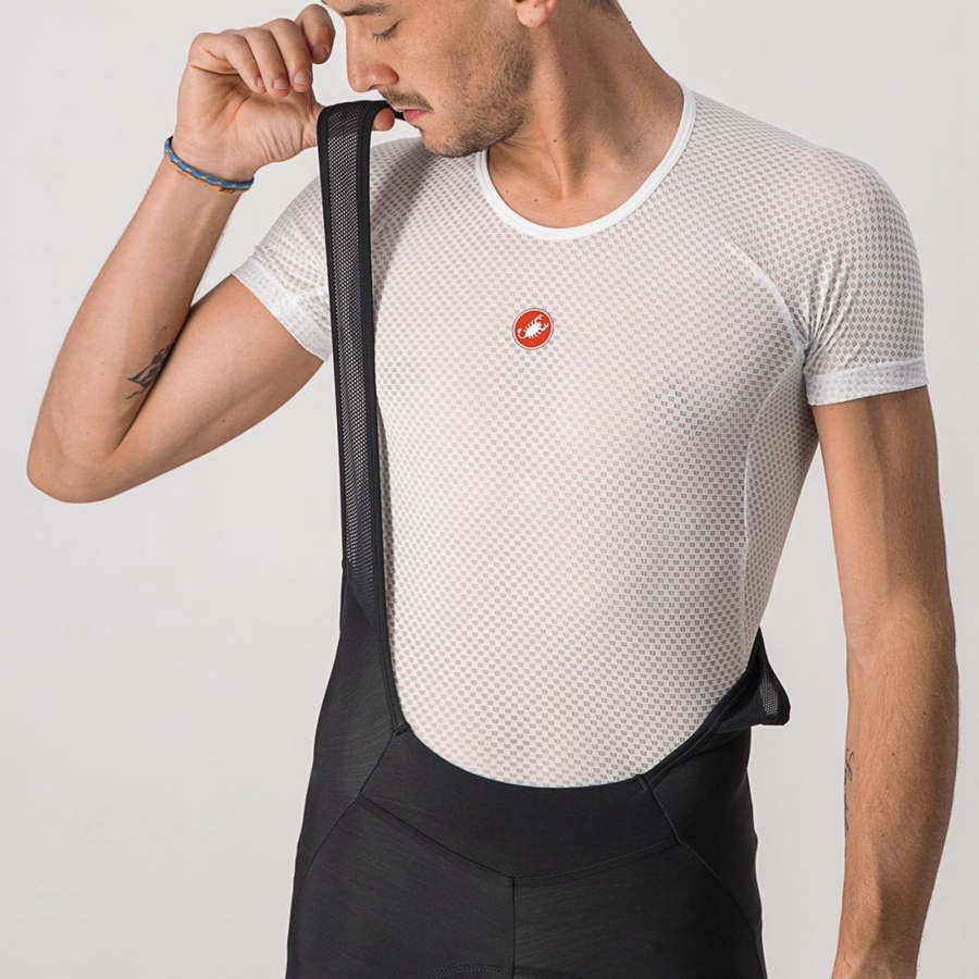 Black / Silver Men Castelli VELOCISSIMO 5 Bib Tights | MFYZ-30947