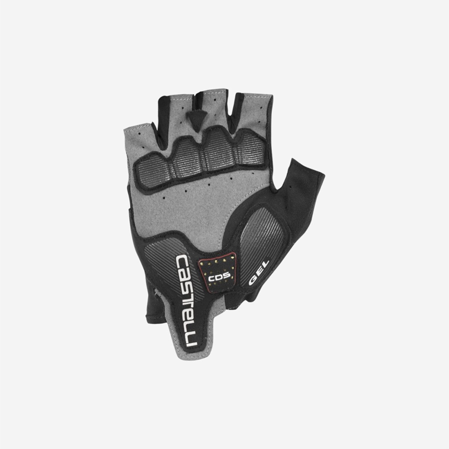 Black / White Men Castelli ARENBERG GEL 2 Gloves | XPCT-83654