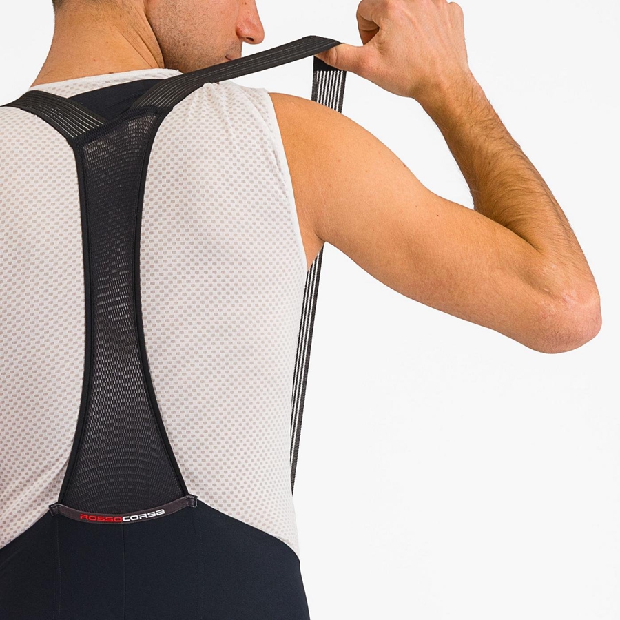 Black / White Men Castelli FREE AERO RC CLASSIC Bib Shorts | TYVQ-19350