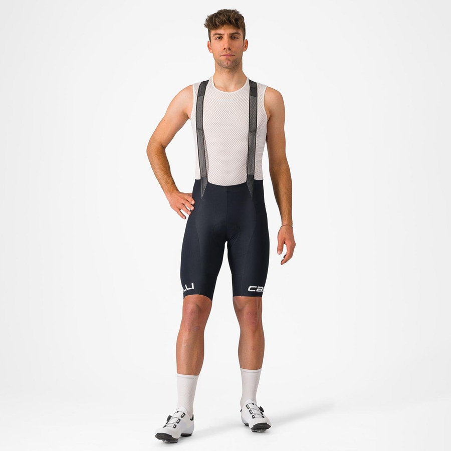 Black / White Men Castelli FREE AERO RC CLASSIC Bib Shorts | TYVQ-19350