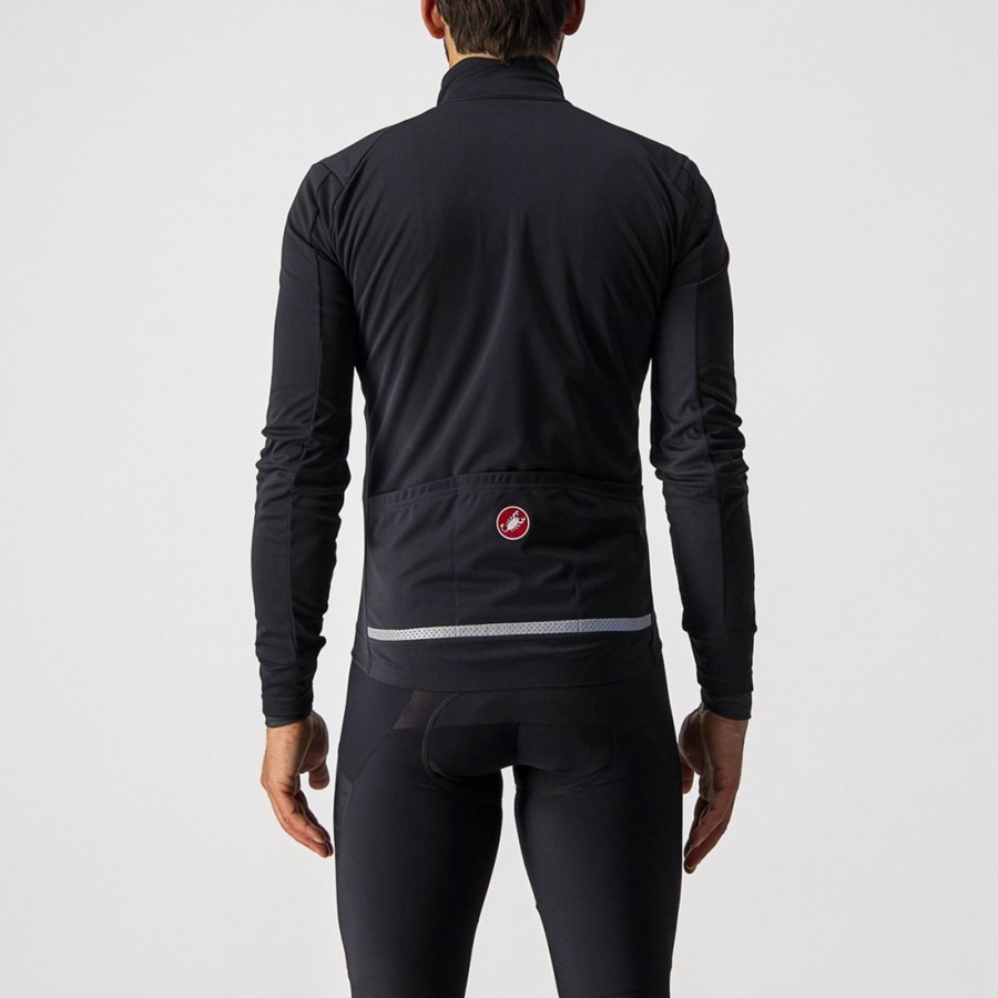 Black / White Men Castelli GO Jackets | IAKU-97085