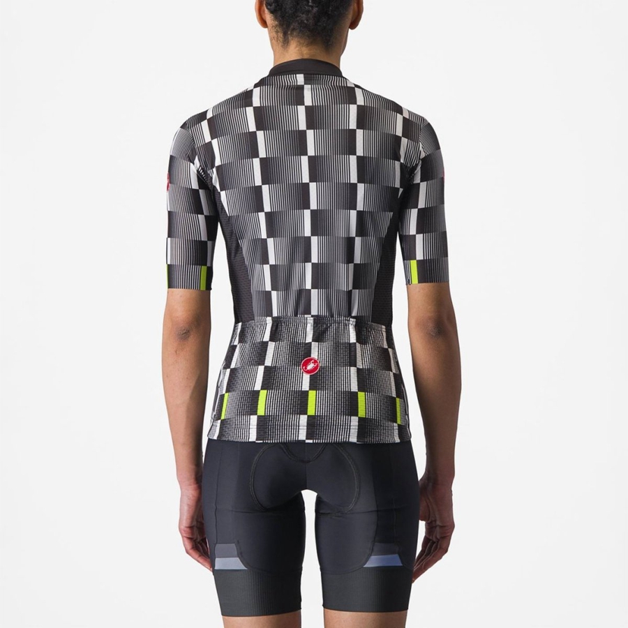 Black / White / Light Green Women Castelli DIMENSIONE Jersey | RMTO-70538