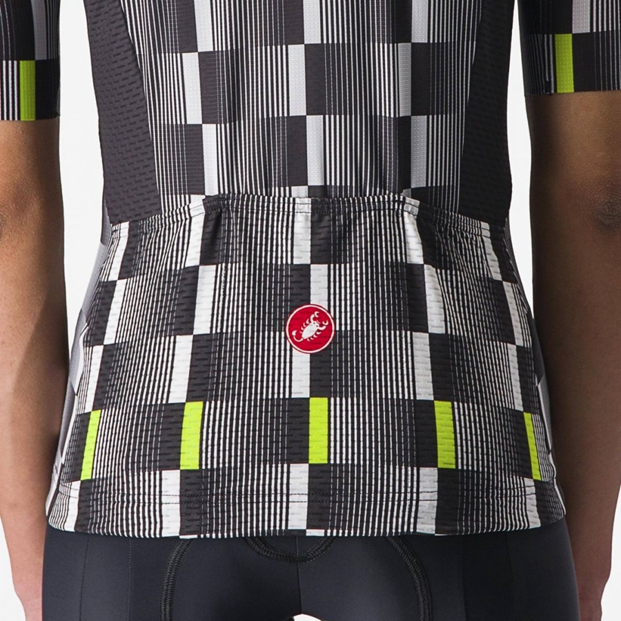 Black / White / Light Green Women Castelli DIMENSIONE Jersey | RMTO-70538