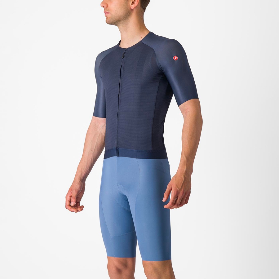 Blue Men Castelli AERO RACE 7.0 Jersey | WJYO-64987